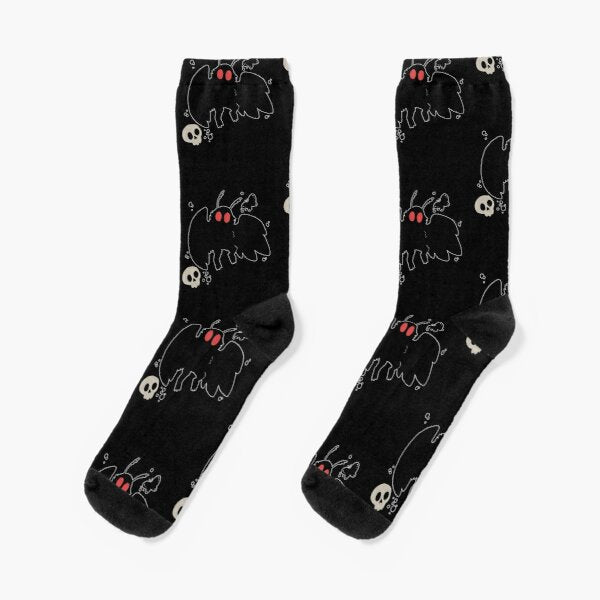 Mothman Daylight blue | Black Socks