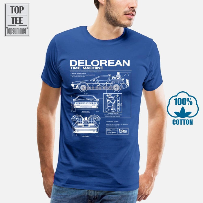 Back To The Future Delorean Schematic T-Shirts