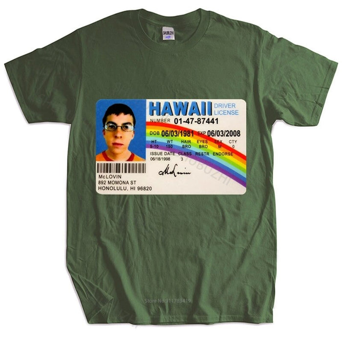 Mclovin ID card superbad T-shirt