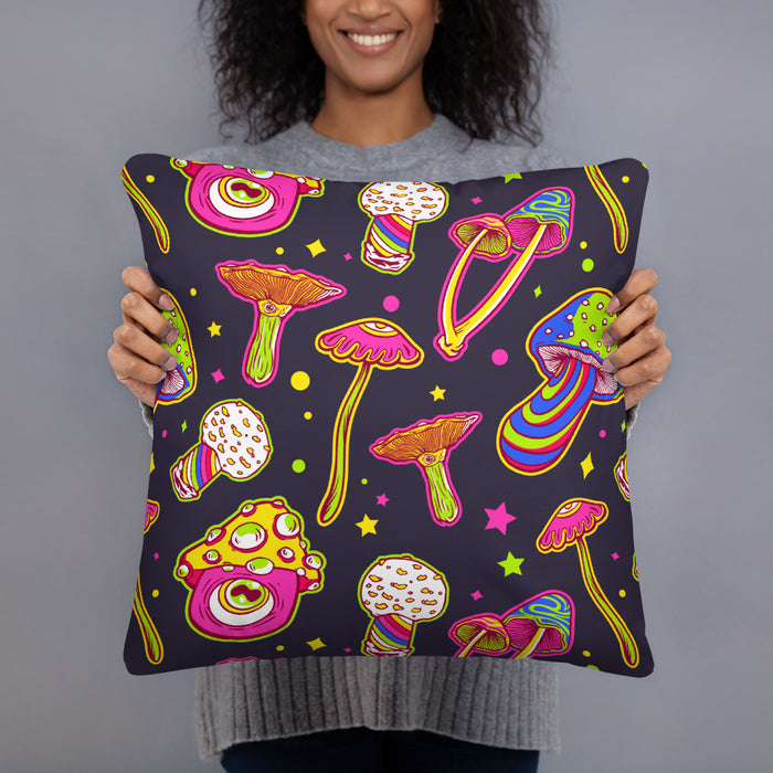 Trippy Mushroom Pattern | Basic Pillow