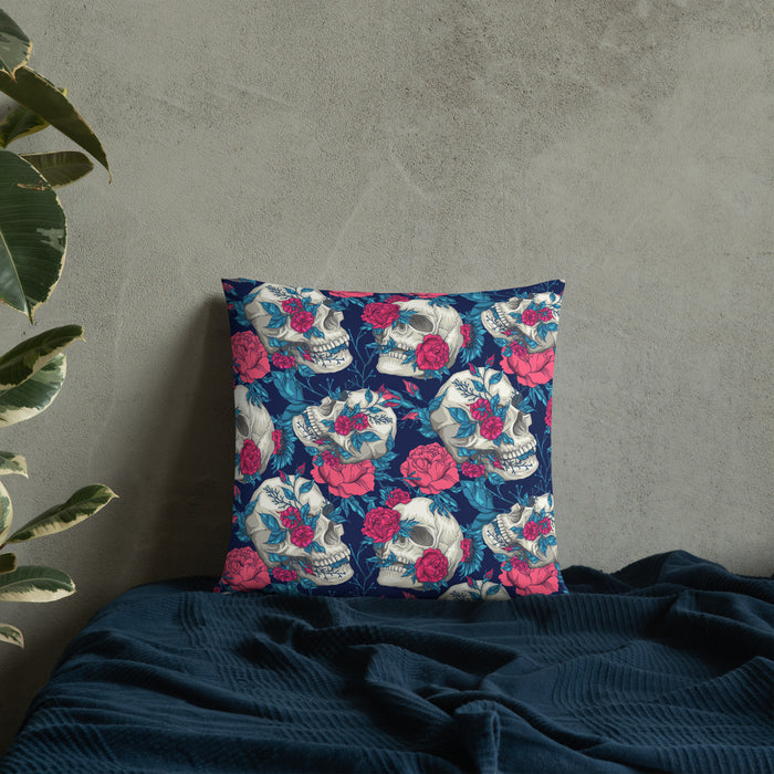 Floral Skulls Pattern | Basic Pillow