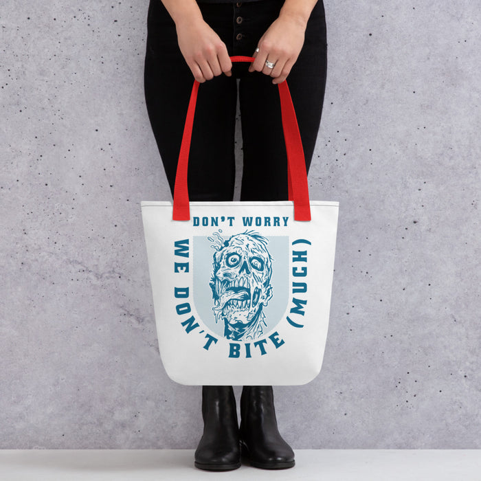 Don't Worry I don't bite much | Tote bag