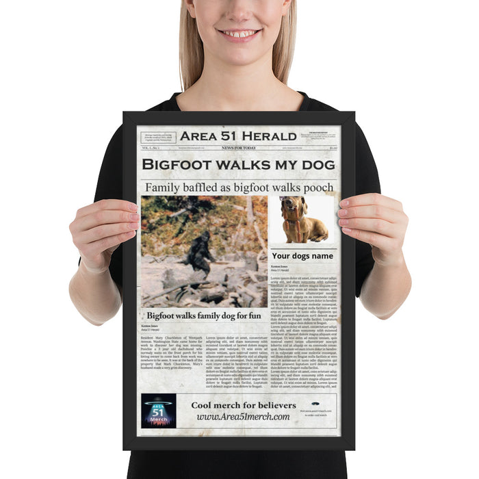 Bigfoot walks dog