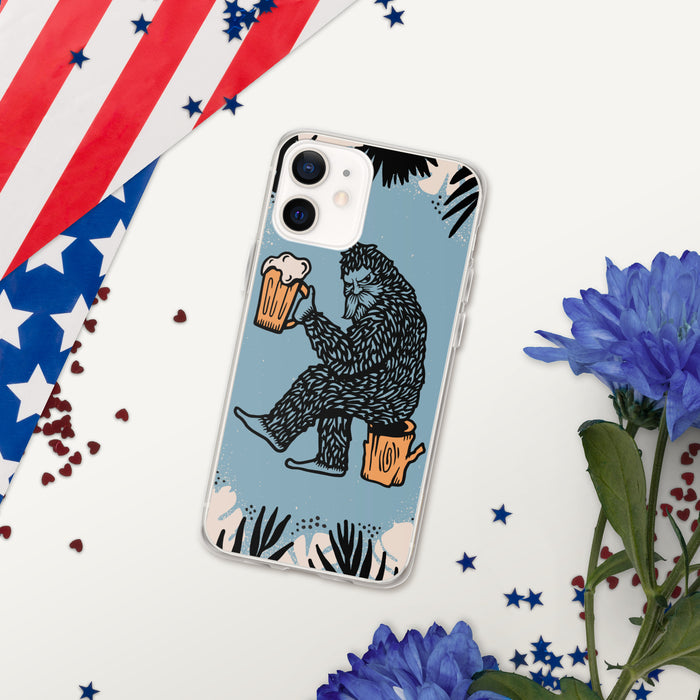 Bigfoot Drinking Beer | iPhone Case