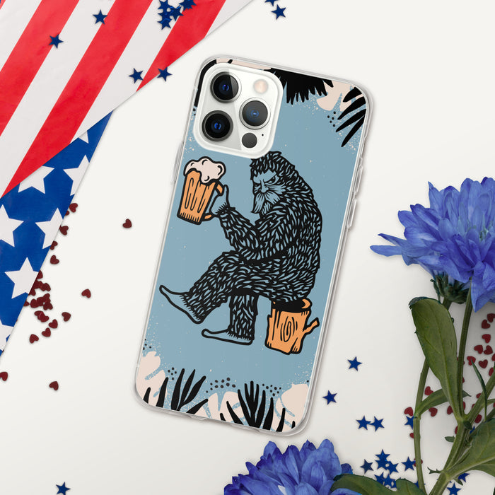 Bigfoot Drinking Beer | iPhone Case