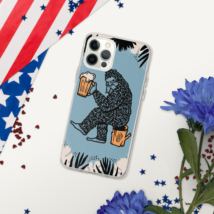 Bigfoot Drinking Beer | iPhone Case