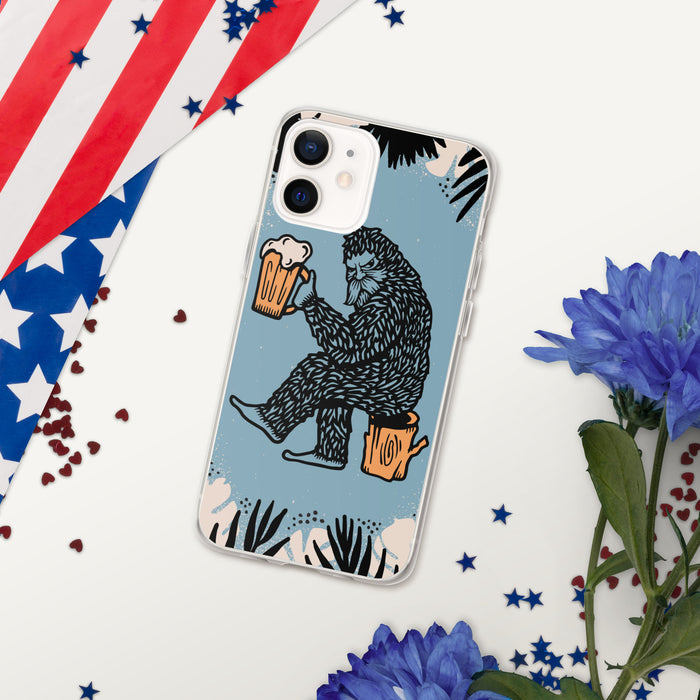 Bigfoot Drinking Beer | iPhone Case