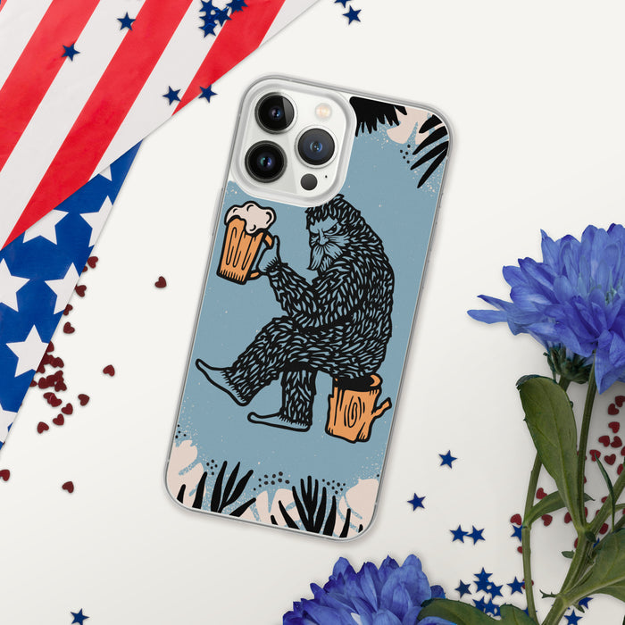 Bigfoot Drinking Beer | iPhone Case