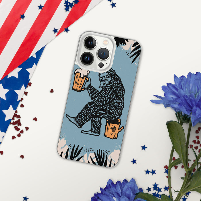 Bigfoot Drinking Beer | iPhone Case