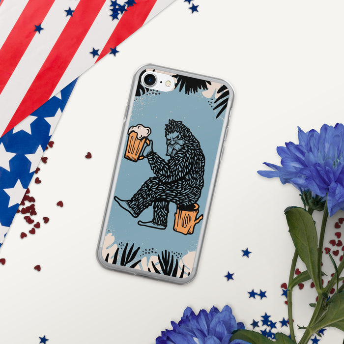 Bigfoot Drinking Beer | iPhone Case