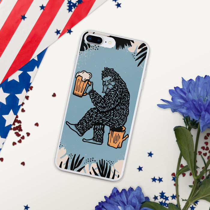 Bigfoot Drinking Beer | iPhone Case