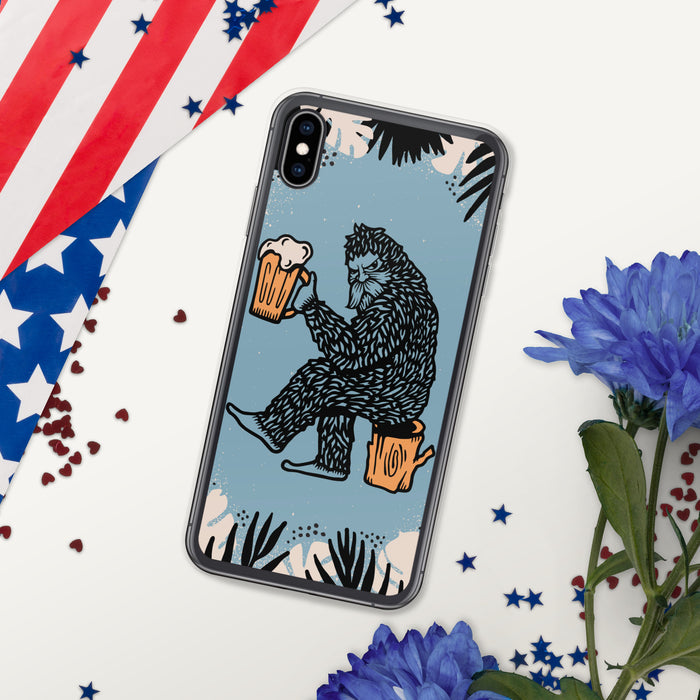 Bigfoot Drinking Beer | iPhone Case