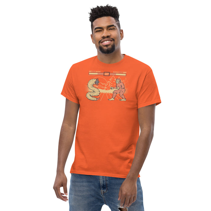 Bigfoot Vs Mongolian Death worm | Men's classic tee