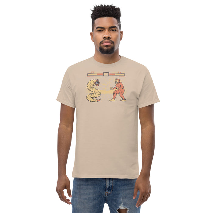 Bigfoot Vs Mongolian Death worm | Men's classic tee