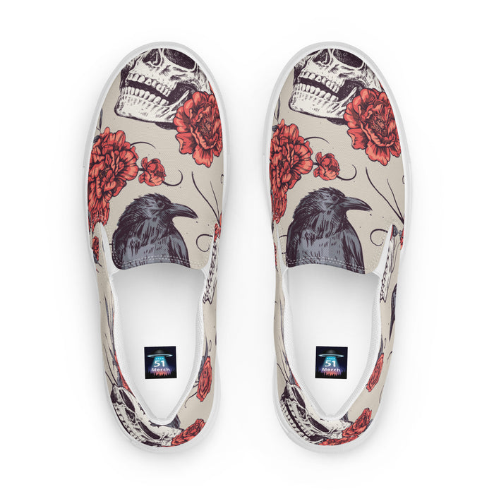 Skull & Crow Design | Men’s slip-on canvas shoes