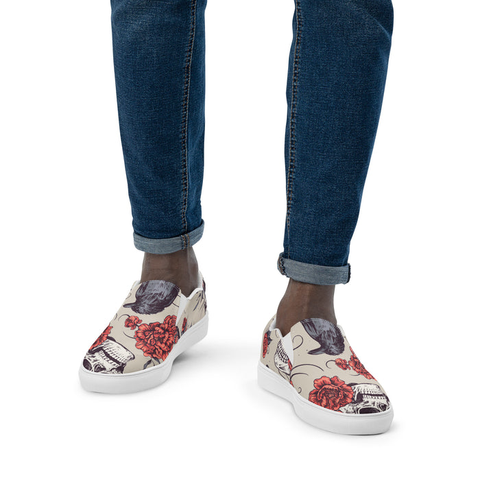 Skull & Crow Design | Men’s slip-on canvas shoes