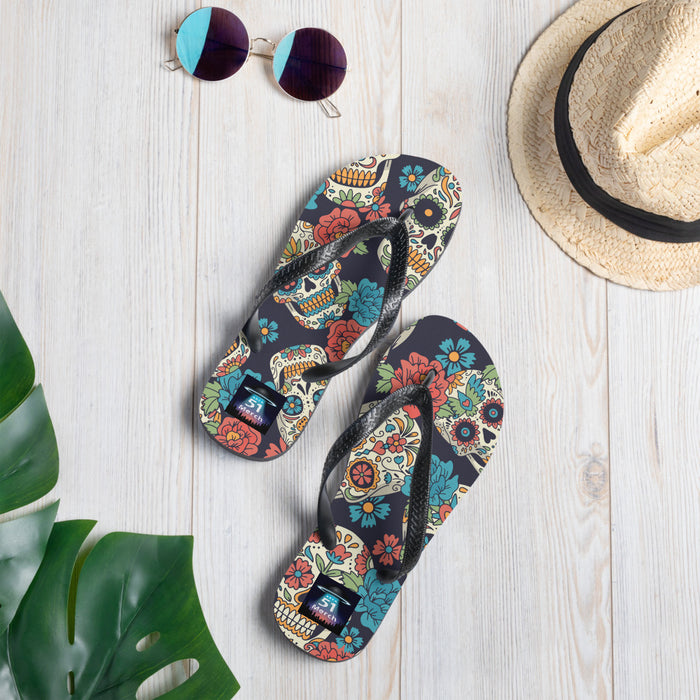 Day Of The Dead Skull | Flip-Flops