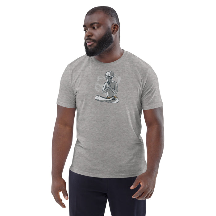 Meditating Grey | Unisex organic cotton t-shirt