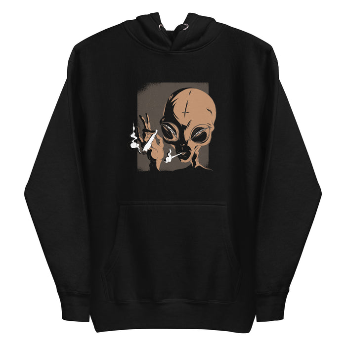 Smoking Grey Alien | Unisex Hoodie