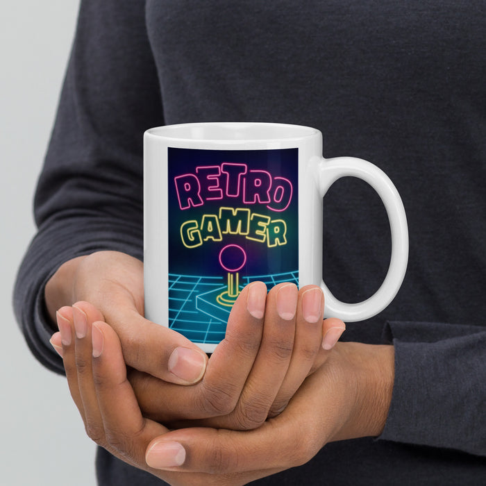 Retro Gamer | White glossy mug