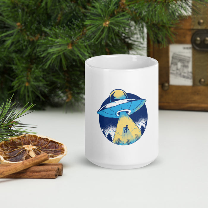 Come Aboard UFO | White glossy mug