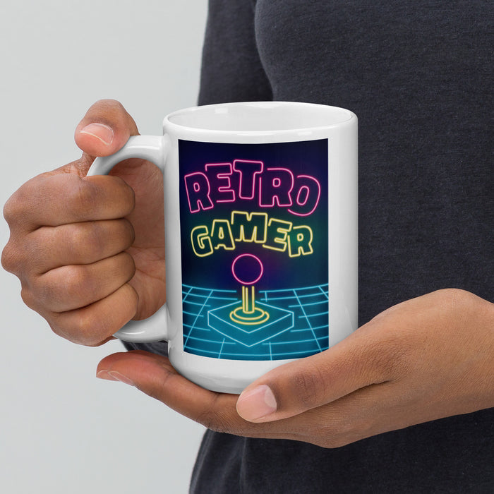 Retro Gamer | White glossy mug