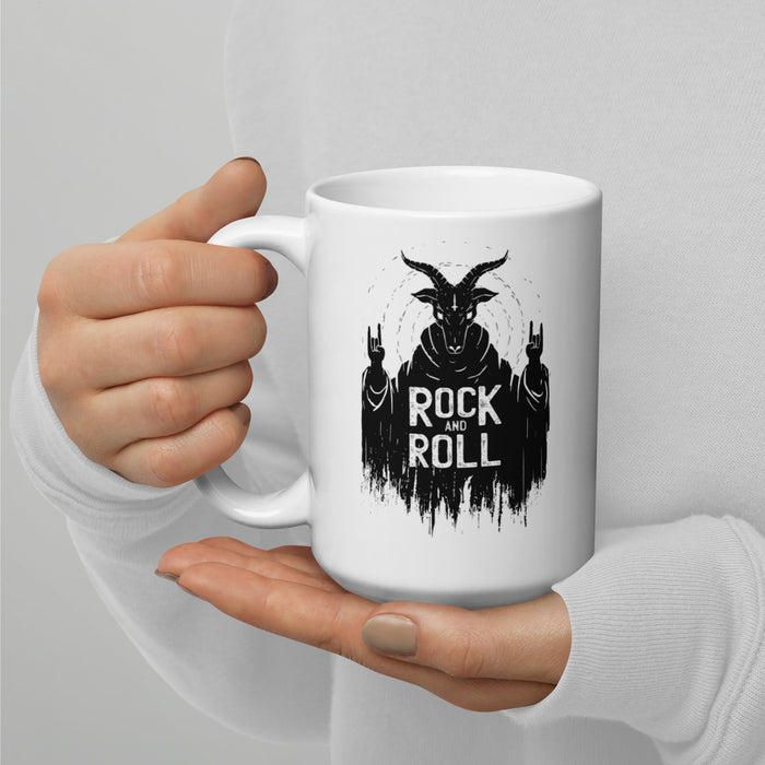 Satan Rock n Roll | White glossy mug