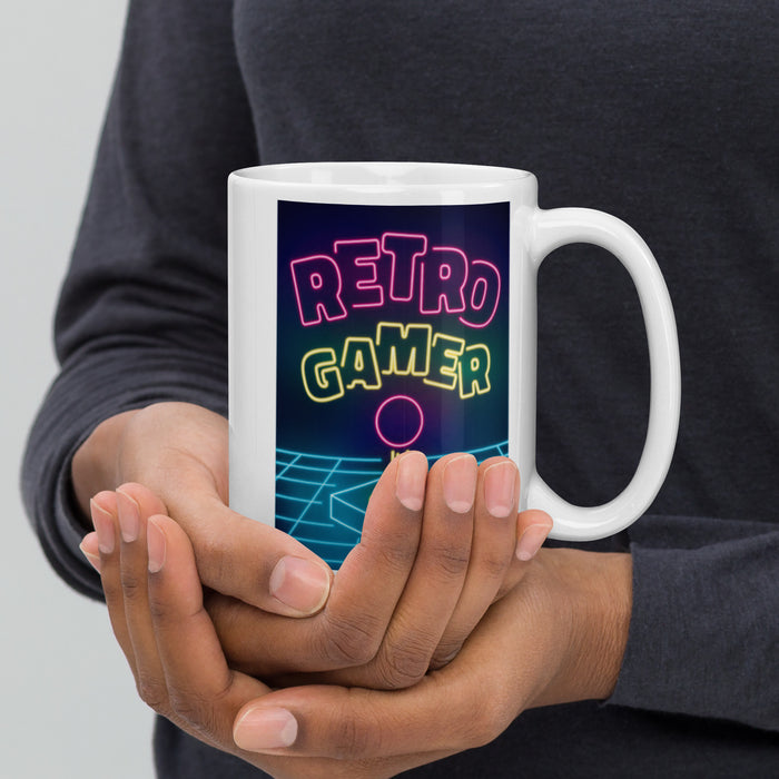 Retro Gamer | White glossy mug